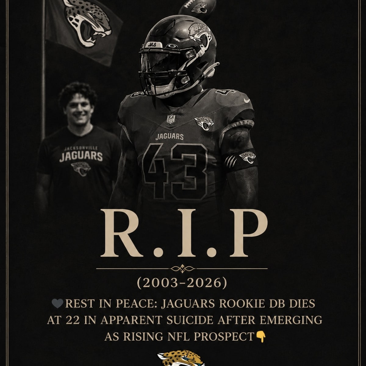 Jaguars Rookie DB Dies at 22 in Apparent Suicide After Emerging as Rising NFL Prospect